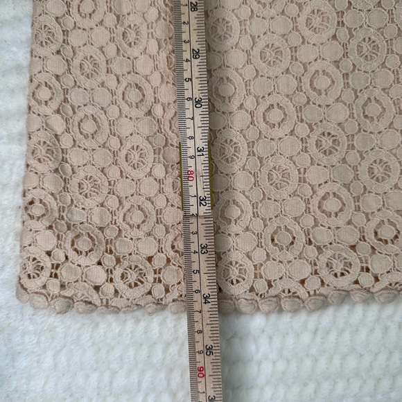 MSSP Max Studio women's beige crochet sleeveless dress Sz L - Picture 5 of 6